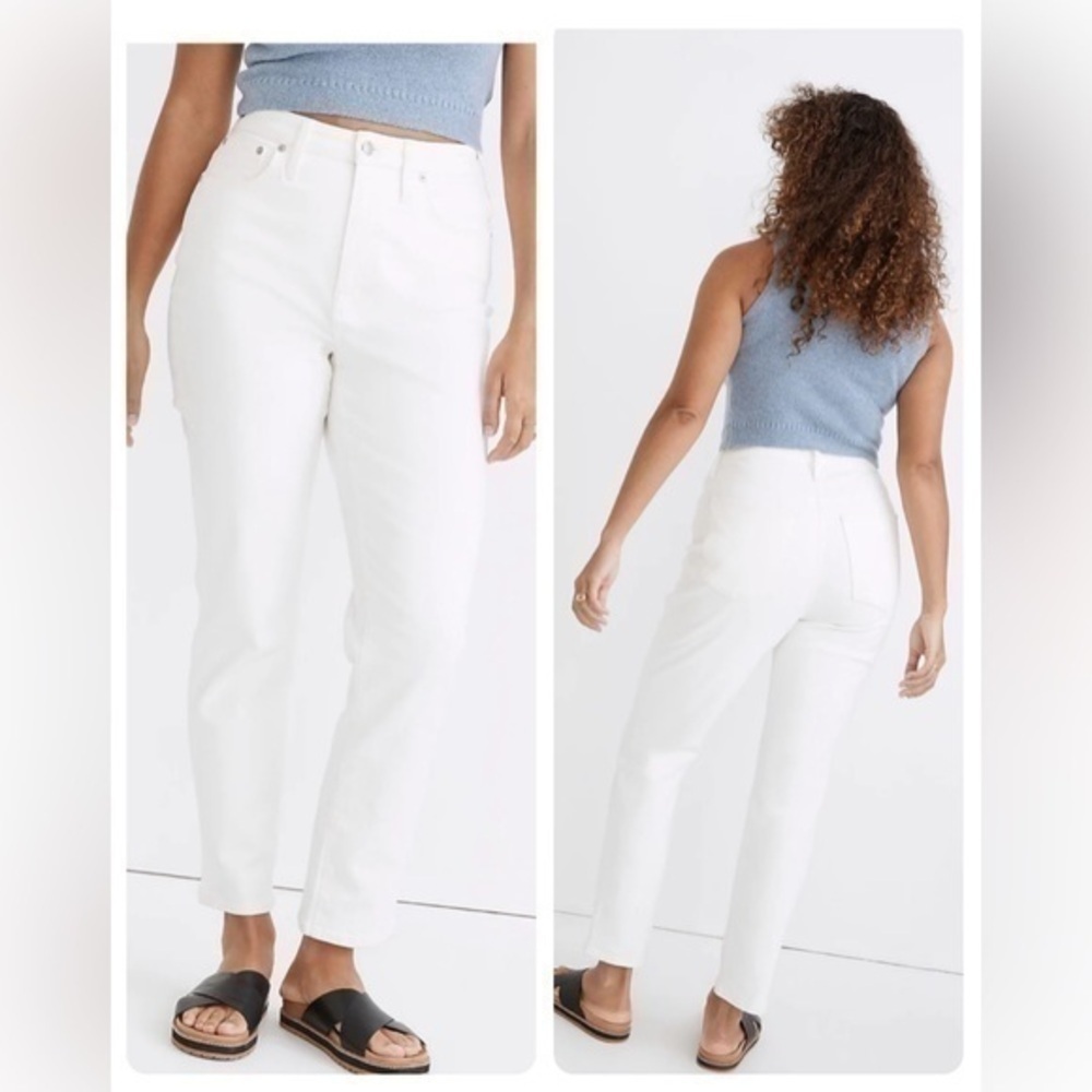 New Madewell The Curvy Perfect Vintage Jeans White size 31 NWT